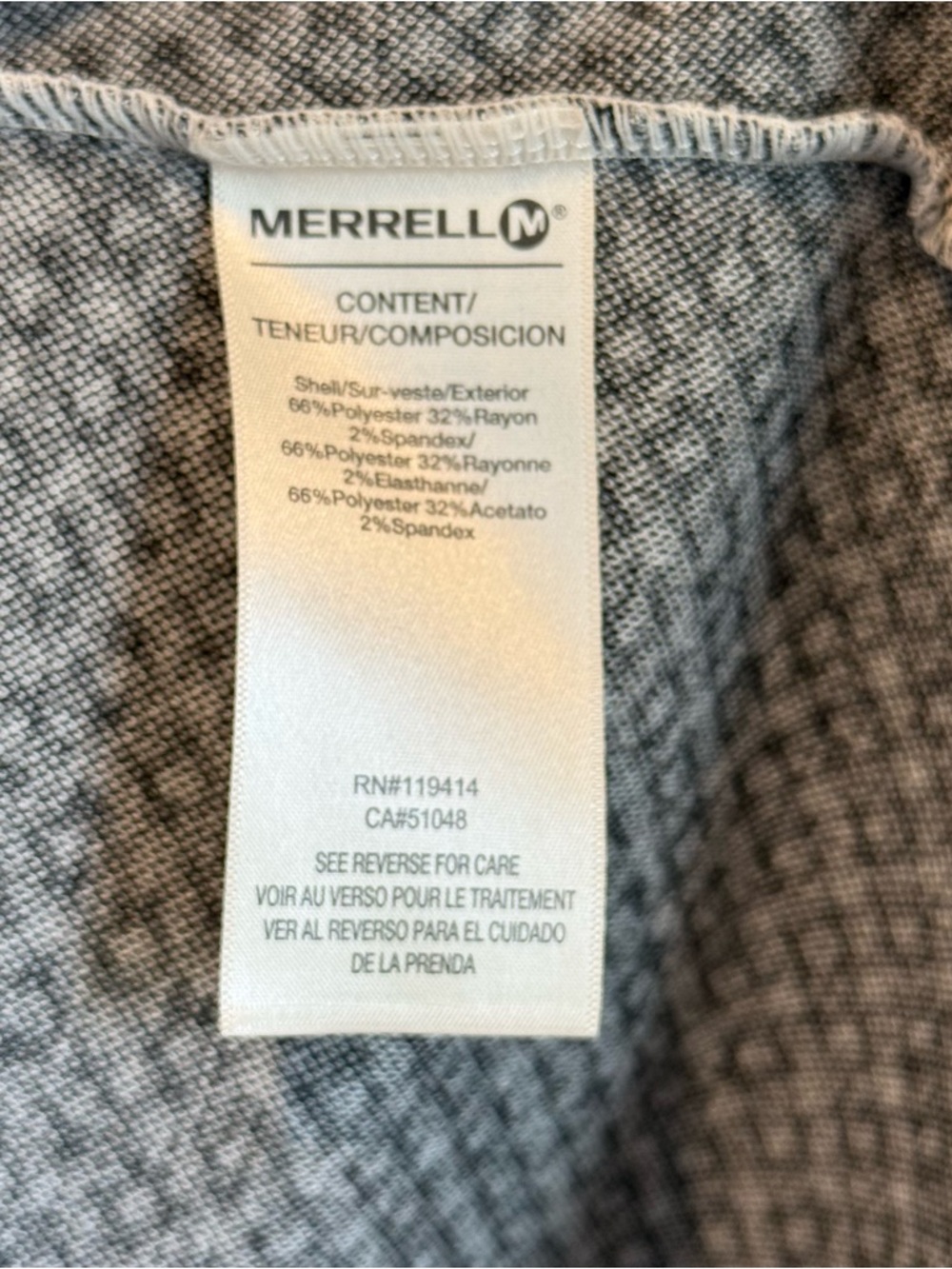 Merrell Black & White Geometric Button-Collar Long Sleeve Top - Picture 3 of 5